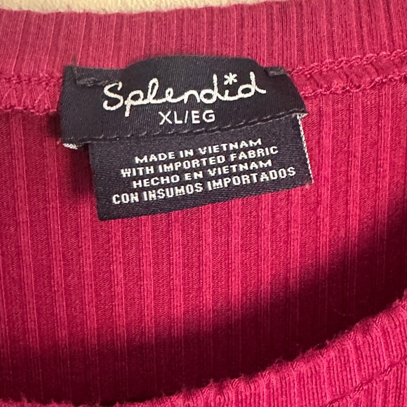 Splendid Long Sleeve Ribbed Top - Picture 3 of 3